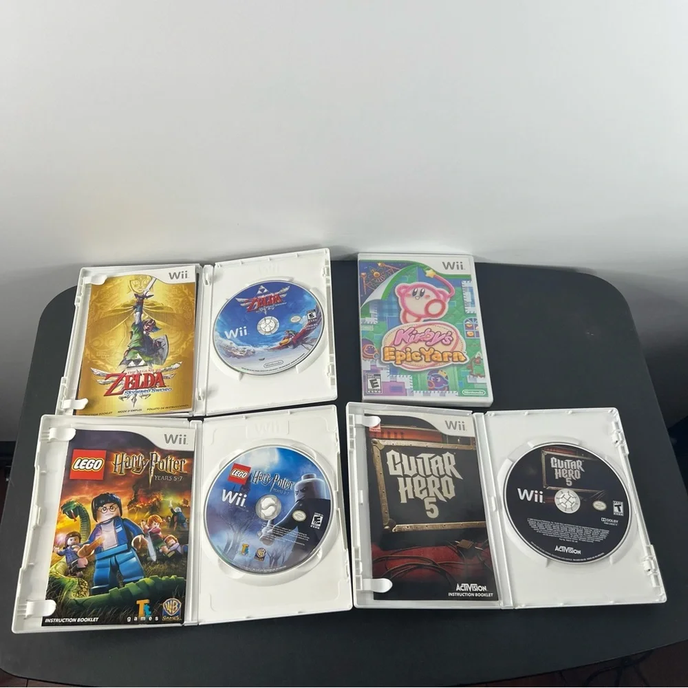 Nintendo Wii Black Console System Bundle Lot W/ 14 Video Games Tested & Working